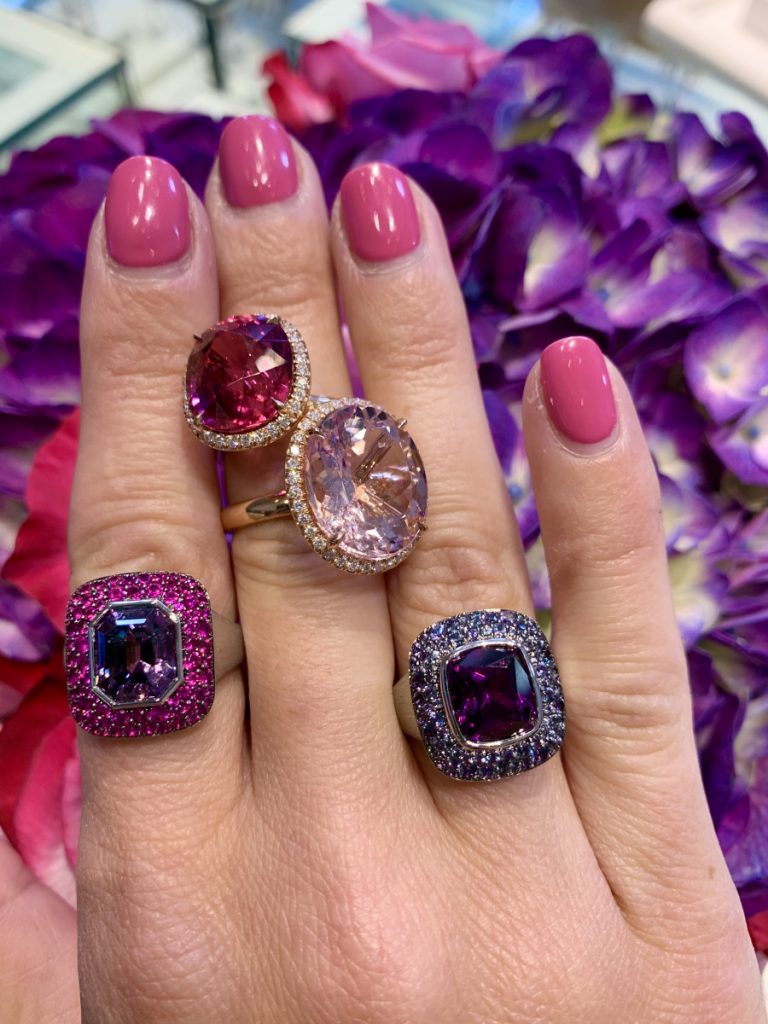 Rings from Katherine Jetter's couture jewelry line.