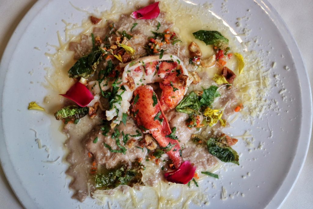 Chestnut Flour Ravioli of Lobster & Candied Chestnut, by Chef Lydia Shire
